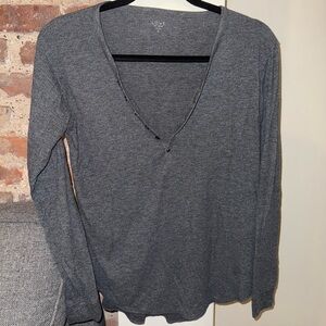 GAP Charcoal V-Neck Long Sleeve